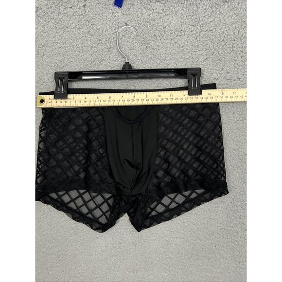 Sexy Men LG Underwear Sheer Mesh Boxer Brief See Through Shorts Bikini Trunks - Picture 6 of 8